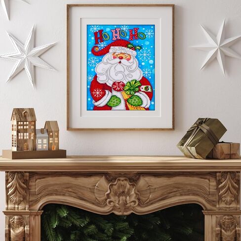 DIAMOND DOTZ ® at Home - Santa Ho, Partial Drill, Round Dotz, Diamond Painting Kits, Diamond Art Kits for Adults, Gem Art, Diamond Art, Kits, 13.8"x17.7" in Saudi Arabia