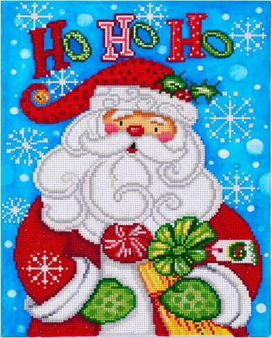 DIAMOND DOTZ ® at Home - Santa Ho, Partial Drill, Round Dotz, Diamond Painting Kits, Diamond Art Kits for Adults, Gem Art, Diamond Art, Kits, 13.8"x17.7" in Saudi Arabia