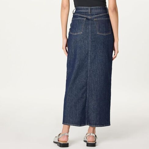 The Drop Women's Rylie Maxi Denim Skirt with Front Slit in Saudi Arabia