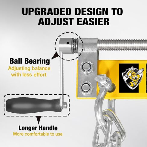 YELLOW JACKET Engine Leveler 1500lbs Steel Engine Hoist Shop Crane with Ball Bearing and Adjustable Handle in Kuwait