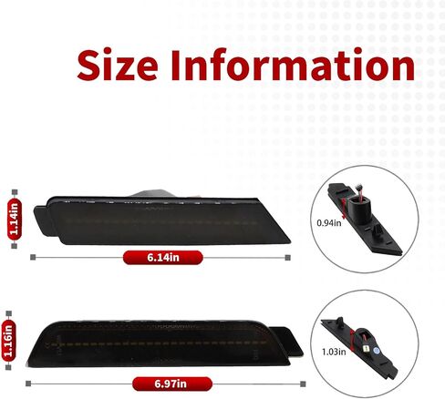 4PCS Side Marker Light Outline Marker Light Front and Rear Compatible with Camaro 2010-2015 92246244 92246245 92246252 92246253 in Saudi Arabia