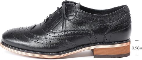حذاء Mona Flying للسيدات مصنوع يدويًا ومريح من نوع Wingtip Oxfords Brogue للسيدات بأربطة من الجلد in Saudi Arabia