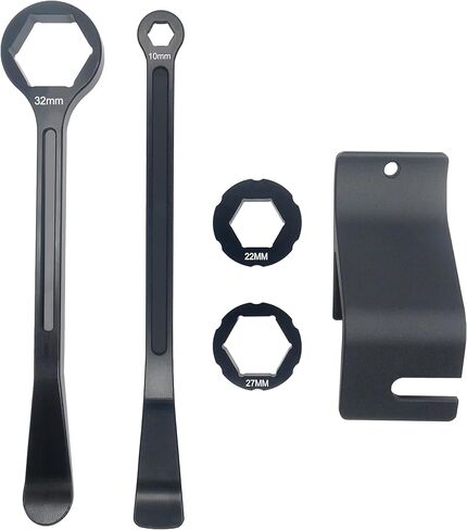 10mm/0.39''13mm/0.51''22mm/0.87''27mm/1.06''32mm/1.26''Tire Iron Lever Tool Spoon Motorcycle Tire Change Kit Wrench Set Bead Buddy Kit Tire Repair Tool for Bike EXC SX XC EXCF Dirt Pit Bike (Black) in Saudi Arabia