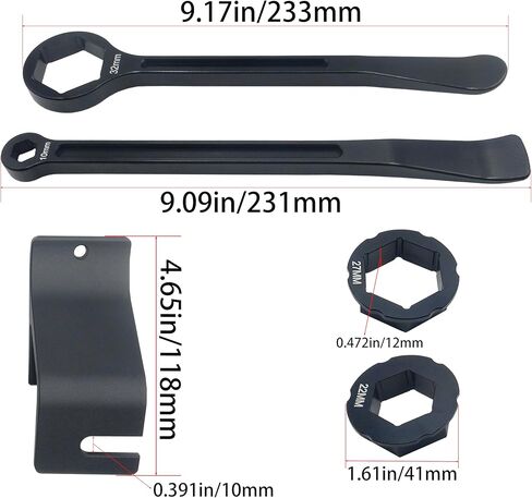 10mm/0.39''13mm/0.51''22mm/0.87''27mm/1.06''32mm/1.26''Tire Iron Lever Tool Spoon Motorcycle Tire Change Kit Wrench Set Bead Buddy Kit Tire Repair Tool for Bike EXC SX XC EXCF Dirt Pit Bike (Black) in Saudi Arabia