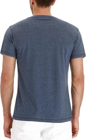 PEGENO Men's Fashion Casual Front Placket Short Sleeve Henley T-Shirts Cotton Shirts in Kuwait