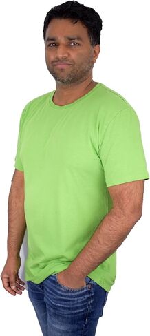 Soft & Simple Mens T Shirt - Casual Plain Crew Neck Short Sleeve T-Shirt - Cooling Organic Bamboo Viscose and Cozy Cotton Tee in Kuwait