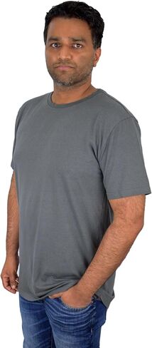Soft & Simple Mens T Shirt - Casual Plain Crew Neck Short Sleeve T-Shirt - Cooling Organic Bamboo Viscose and Cozy Cotton Tee in Kuwait