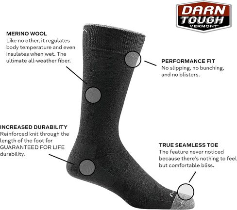 Darn Tough Men's Solid Crew Lightweight Sock (Style 6032) - in Kuwait