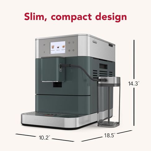 KitchenAid Fully Automatic Espresso Machine KF7, KES8557, Cast Iron Black | 20+ Recipe Options, Built-In Grinder, Smart Dosing, 2.2L Water Tank, Auto Milk Frothing, Removable Bean Hopper in Kuwait