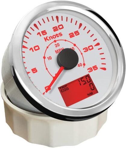 ELING 3-3/8 "قارب يخت نظام تحديد المواقع عداد السرعة عداد المسافات 0-35 عقدة 0-40 ميلا في الساعة مع رحلة ODO COG 9-32 فولت in Kuwait