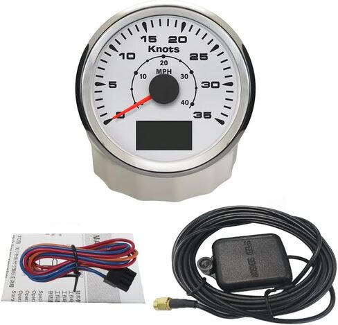 ELING 3-3/8 "قارب يخت نظام تحديد المواقع عداد السرعة عداد المسافات 0-35 عقدة 0-40 ميلا في الساعة مع رحلة ODO COG 9-32 فولت in Kuwait