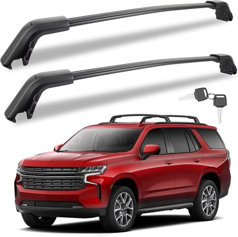 220lbs Heavy Duty Roof Rack Cross Bars Fit for Chevrolet Chevy Tahoe Suburban, GMC Yukon XL, Cadillac Escalade ESV 2015-2020 Aluminum Roof Rack Rail Crossbars Cargo Bars Rooftop in Saudi Arabia