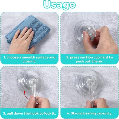 Molain 4 Pack Wreath Hanger, Large Clear Heavy Duty Suction Cup Wreath Hooks 22 LB Removable Strong Window Glass Door Suction Cup Wreath Holder for Halloween Christmas Wreath Decor in Saudi Arabia