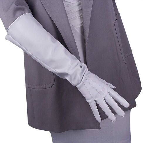 DooWay Women Long Leather Gauntlet Gloves 20" Faux Lambskin Stretch for Cosplay Dance Costume Party in Kuwait