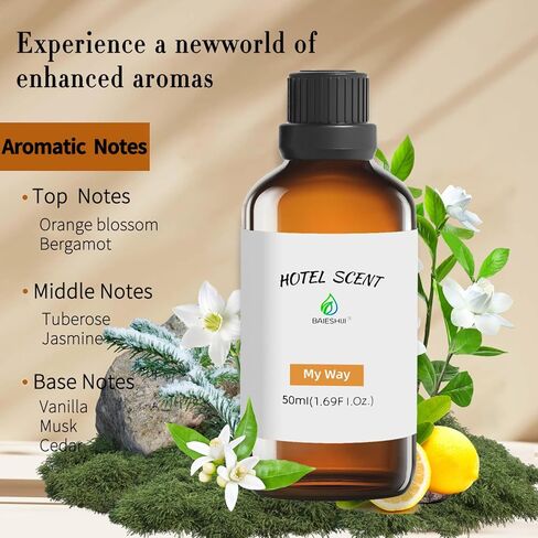 Spring Blossom Scent Essential Oil, Hotel Diffuser Oil, 1.69 Fl Oz Pure Aromatherapy Fragrances Inspired by InterContinental Hotels, Luxury Scents with Amber,Vanilla for Diffuser in Kuwait