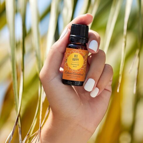 مزيج الزيوت العطرية السعيدة من Edens Garden Bee - درجة ممتازة نقية 100%، غير مخفف، طبيعي، علاجي، علاج عطري، الأفضل لتوزيع الروائح بشكل آمن على الأطفال، شمعة، مرطبات 10 مل (.33 أونصة سائلة) in Kuwait
