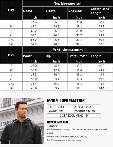 COOFANDY Men's Rain Suit 2 Piece Waterproof Breathable Rain Gear Lightweight Rain Jacket Pants Rainwear Suit in Saudi Arabia