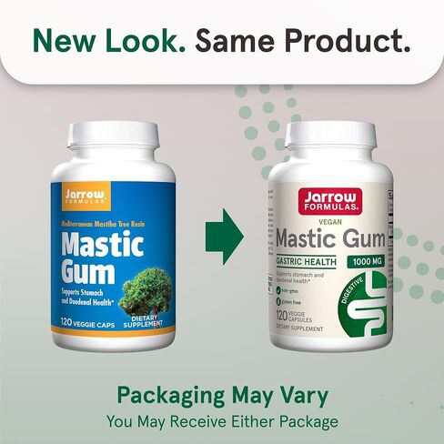 Jarrow Formulas Mastic Gum 1000 mg, Dietary Supplement for Gastrointestinal Health Support, 60 Veggie Capsules, 30 Day Supply in Kuwait