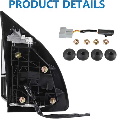 استبدال مرايا السحب مناسب لـ 2008-2016 F-250 F-350 F-450 F-550 SUPER DUTY، يدوي، بدون تسخين، مع إشارة كهرمانية، أسود (مجموعة أزواج) in Kuwait