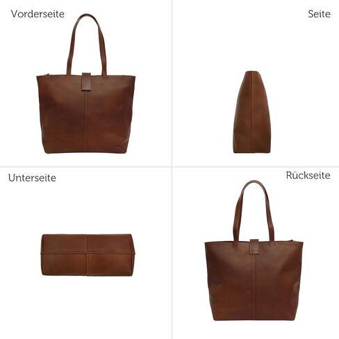 Gusti Handbag Leather - Alexandra Shopper Handbag Women's Work bag Brown Leather in Saudi Arabia