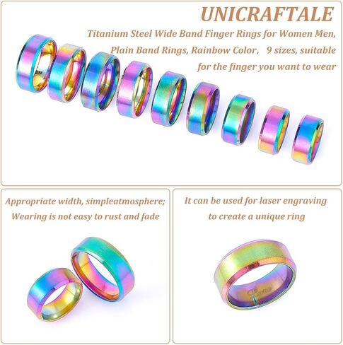 UNICRAFTALE Stainless Steel Classical Plain Stackable Wedding Band Ring Blank Wedding Ring Cool Simple Band For Women and Men Gifts for Special Occasions in Saudi Arabia
