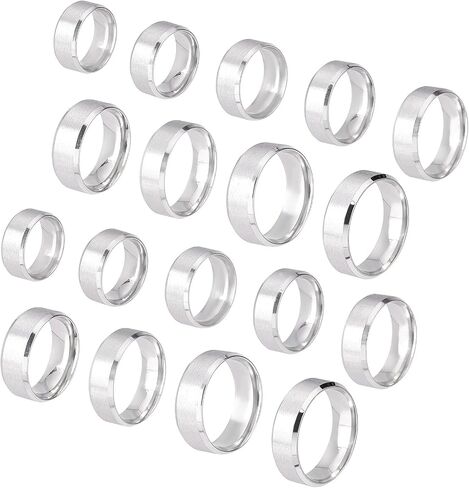 UNICRAFTALE Stainless Steel Classical Plain Stackable Wedding Band Ring Blank Wedding Ring Cool Simple Band For Women and Men Gifts for Special Occasions in Saudi Arabia
