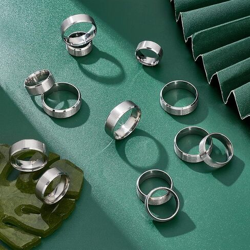 UNICRAFTALE Stainless Steel Classical Plain Stackable Wedding Band Ring Blank Wedding Ring Cool Simple Band For Women and Men Gifts for Special Occasions in Saudi Arabia