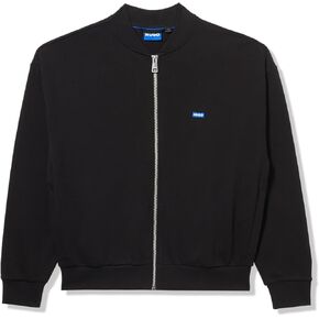 HUGO Men's Twill French Terry Zip Up Bomber Sweatshirt