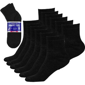 Diabetic Ankle Socks Mens Womens Non-Binding Socks Loose Fit 6 Pairs Debra Weitzner