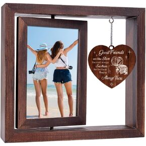 Vetbuosa Best Friends Picture Frame, Friends Photo Frame 4x6, Best Friend Birthday Gifts for Women, Gifts for Best Friend Long Distance Gifts Going Away Christmas Gifts for Friends Besties BFF