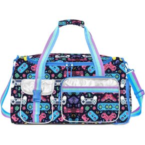 Kids Duffle Bag Girls Travel Bag Boys Overnight Bag for Girls and Woman Tote Bag Sleepover Bag for Girls Gym Dance Bag with Shoes Compartment