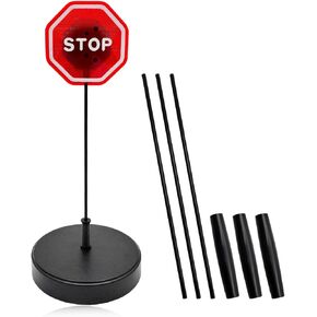 Warning Parking Signs, ABS Intelligent Garage Flashing Safety Parking Signs, Adjustable Flashing LED Lighted Parking Warning Sign with Poles, Universal Car Accessories