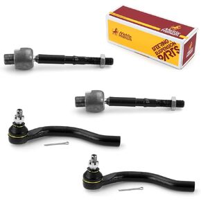 Metrix Premium Chassis Parts - 4 PC Inner & Outer Tie Rod End Kit Fits 2013-2022 Acura ILX, 2012-2015 Honda Civic, Replacement EV800906, ES800912, Made in Europe