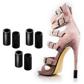 Heel Hunks Black H7 Heel Caps 20.5 x 21 mm | Heel Protectors Replacement Tip Caps for High Heel Shoes and Stiletto | Anti-Slip and for Grass - (5 Pairs)