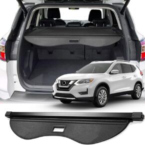 Cargo Cover for 2021-2025 Nissan Rogue Accessories, Carbon Fiber Texture Retractable Trunk Cover Privacy Security Screen Luggage Shield Shade(Not for Rogue Sport/Select)
