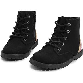 shoeslocker Gilrs Boots with Zipper Suede Toddler Ankel Booties Fashion Rainbow Boots for Toddler/Little Kids