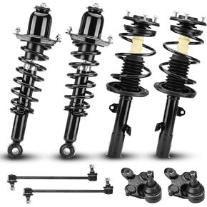 Front & Rear Struts Shock Absorber Sway Bar Links Kit Fit for Toyota Corolla Matrix L4 1.8L 2009-2013, for Pontiac Vibe 2009-2010 (8Pcs)