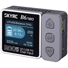 SKYRC B6Neo: Balance Lipo Battery Charger for 1S-6S Lipo/Li-Ion/LiHV, 1-15S NiMH/NiCd Battery Charger - DC 200W, PD 80W, Smart Battery Charger, Discharger and Storage in Saudi Arabia