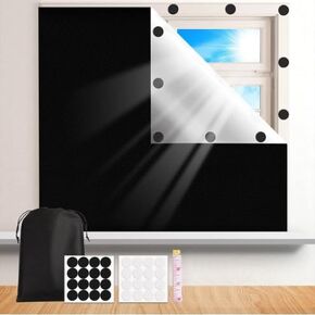 Blackout Shade for Window No Drill Magic Tape Curtains: DIY, Window Shades for Easy Customization