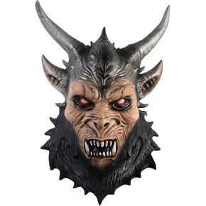 Voyiparty Demon Mask Halloween Scary Latex Mask Horror Black Devil Skull Mask For Cosplay Costume Props Adult