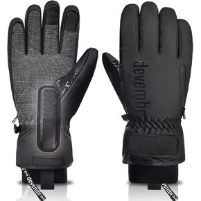 Ski Gloves with Wrist Guards and Undercuff Design, Snowboarding Gloves Touchscreen