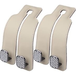 Bling Car Back Seat Headrest Hooks, Car Hooks for Purses and Bags, Bag Hooks for Car Back Seats, Car Seat Hooks (2 Pack, Black)