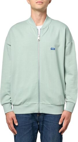 HUGO Men's Twill French Terry Zip Up Bomber Sweatshirt in Saudi Arabia