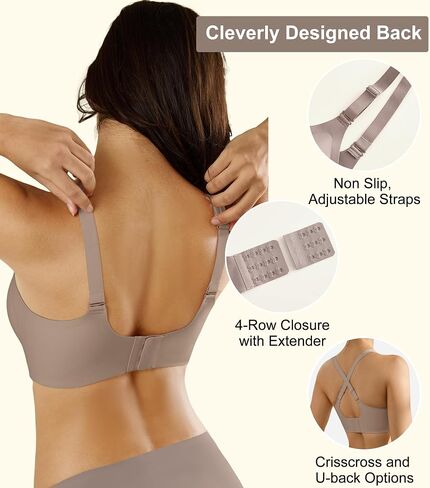 Wireless Bras for Women Bralettes - Womens Seamless Push Up Full Coverage Padded Everyday Sleep Bra Pack in Saudi Arabia