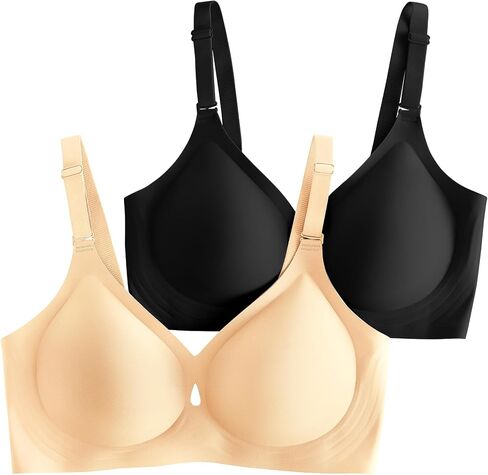 Wireless Bras for Women Bralettes - Womens Seamless Push Up Full Coverage Padded Everyday Sleep Bra Pack in Saudi Arabia