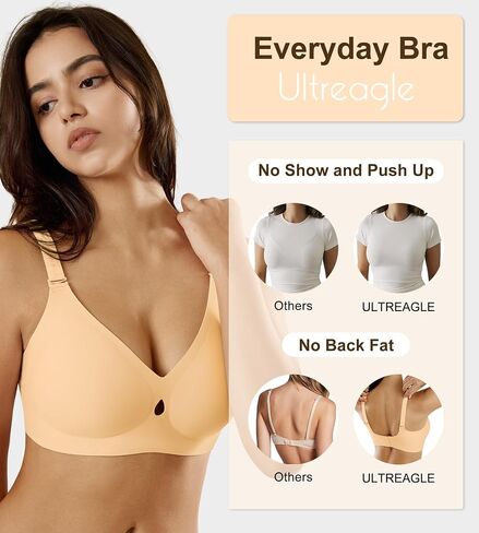 Wireless Bras for Women Bralettes - Womens Seamless Push Up Full Coverage Padded Everyday Sleep Bra Pack in Saudi Arabia