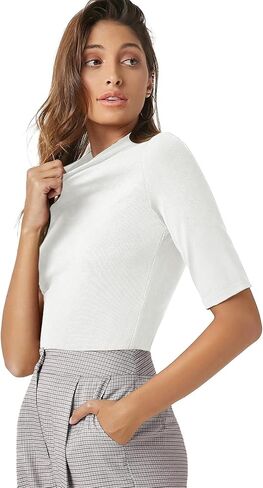 PrinStory Womens Tops Summer Short Sleeve Shirts Business Dressy Casual Pullover Tops for Women 2024 Trendy in Kuwait