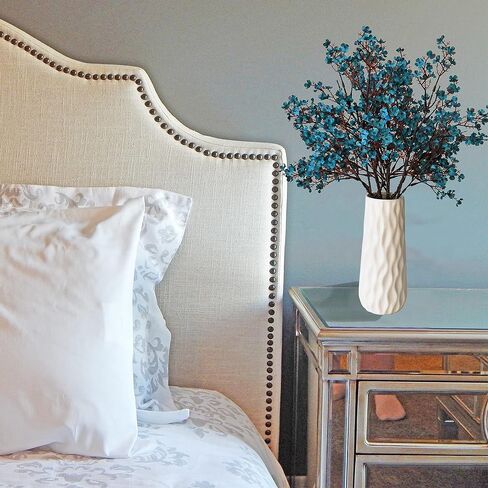 Mandy's 6pcs Teal Artificial Flowers Silk Babys Breath Gypsophila 18.7" for Home Kitchen Decor New Year Spring in Saudi Arabia