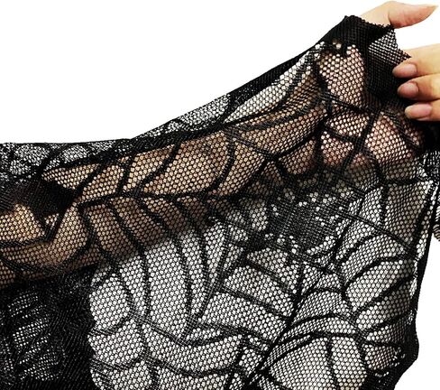 Spider Web Poncho Halloween Costumes for Women Plus Size Cozy Black Lace Bat Sexy Vampire Costume in Saudi Arabia