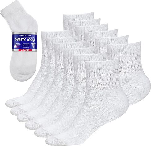 Diabetic Ankle Socks Mens Womens Non-Binding Socks Loose Fit 6 Pairs Debra Weitzner in Saudi Arabia